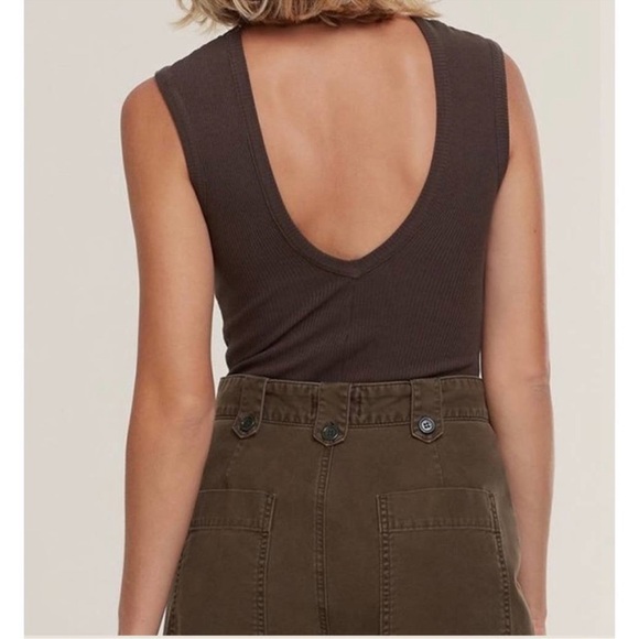 Agolde Sutton V back  bodysuit - Picture 2 of 6